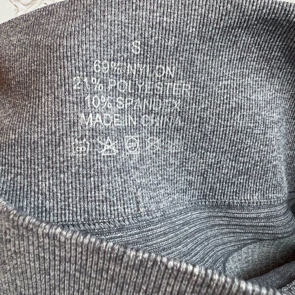 RUNNING GIRL set of 2 gray pink knit stretch leggings pants athletic S NWOT - Picture 8 of 8